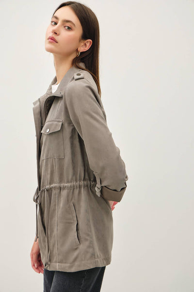 Cara Cargo Jacket | Grey