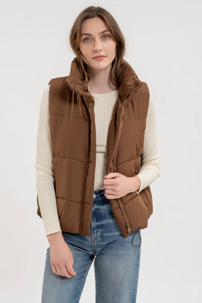 Puffy Cream Vest