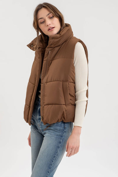 Puffy Cream Vest