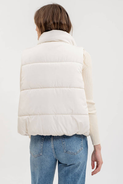 Puffy Cream Vest