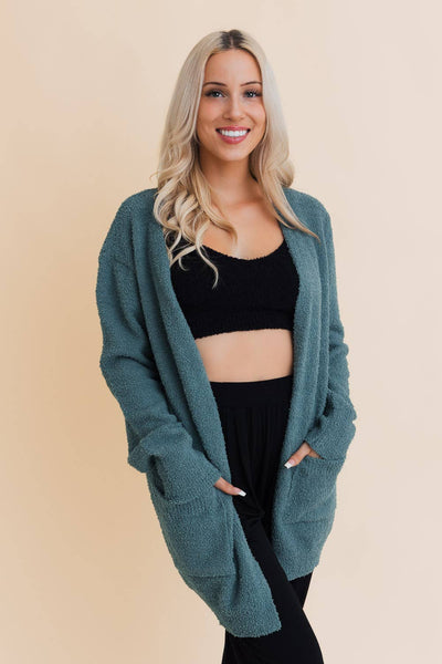 Cozy Boucle Longline Cardigan | OS