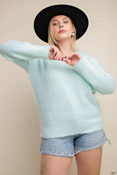 Plus | Minty Fluffy Sweater