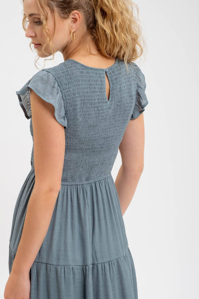 Polly Smocked Dress | Dark Teal