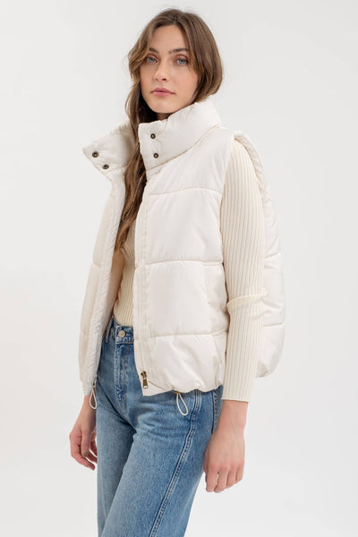 Puffy Cream Vest