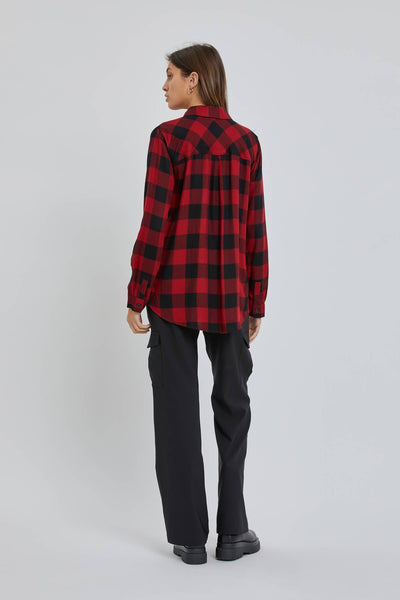 Classic Plaid Gingham Top | Red Black