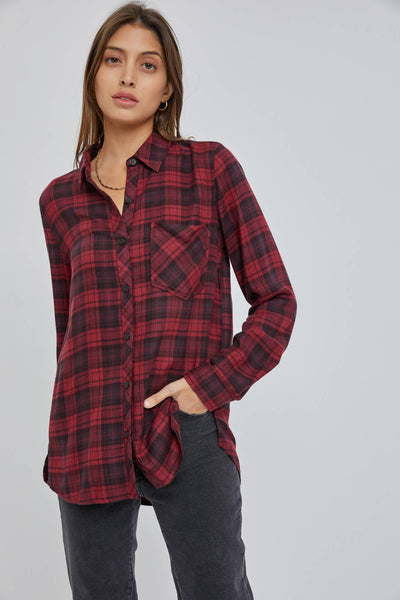 Kloe Classic Plaid Flannel Shirt