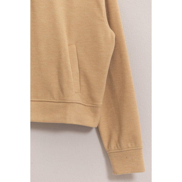 Cream Half Zip Sweatshirt