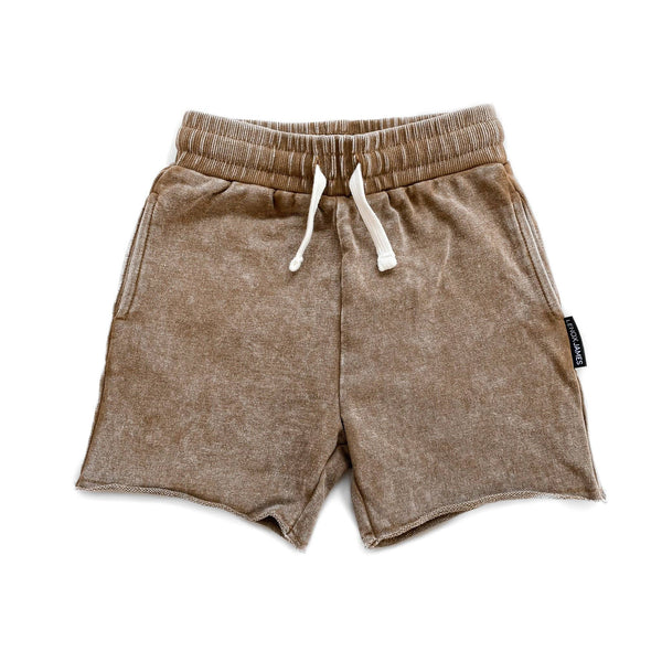 James Acid Wash Shorts | Tan