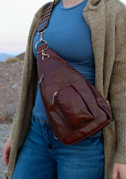 Hailey Crossbody Sling Bag | Dark Brown