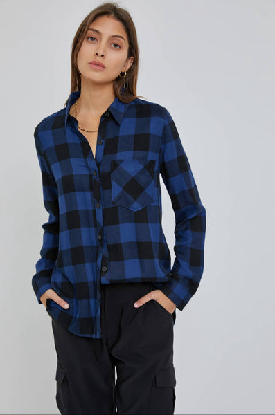 Classic Plaid Gingham Top | Blue & Black