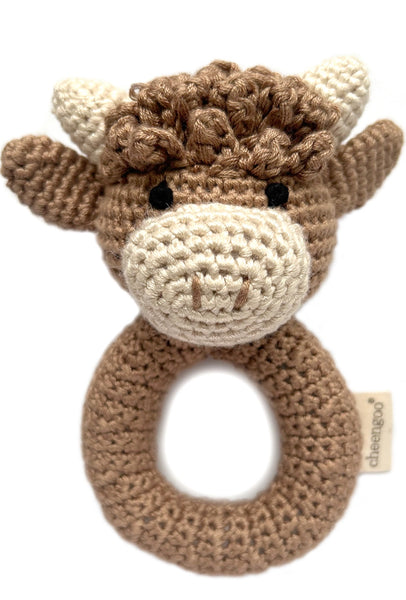 Rattle | Highland Cow Hand Crocheted