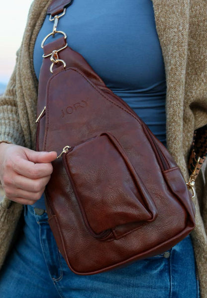 Hailey Crossbody Sling Bag | Dark Brown