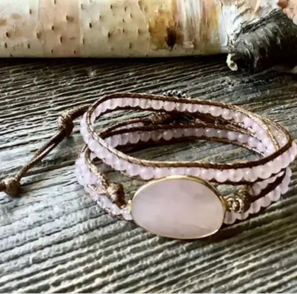 Pink Beaded Bracelet