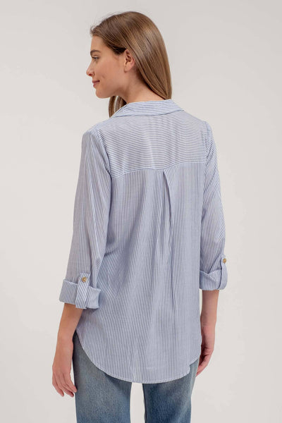 Lena Stripped Top | Blue