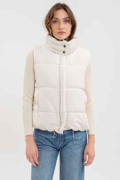 Puffy Cream Vest