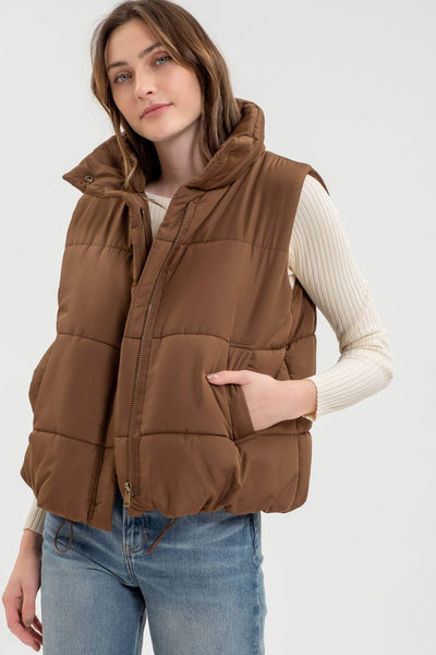 Puffy Cream Vest