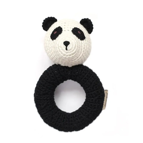 Rattle | Panda Ring Hand Crocheted