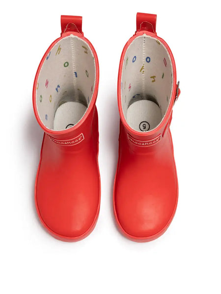 SHOOSHOOS | Toddler Kids Rain Boots | Red